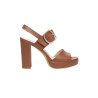 SANDALI CON TACCO NEROGIARDINI DONNA ARMENIA COGNAC BATTIS.TPU LAZISE  PLATO' TACCO 10CM E410360D/329