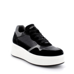 SNEAKERS CON ZEPPA IGI&CO DONNA IN PELLE NERO 4670800