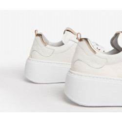 SNEAKERS NEROGIARDINI DONNA PELLE BIANCO PLATFORM 5CM E306541D/707