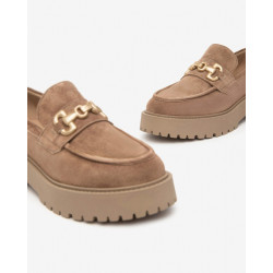 MOCASSINO NEROGIARDINI DONNA VELOUR MOU TR TAVERNA  LIGH TACCO 4CM I411390D/442