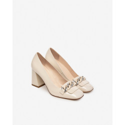 DECOLLETE' NEROGIARDINI VERNICE LATTE TACCO 8CM E409491D/711