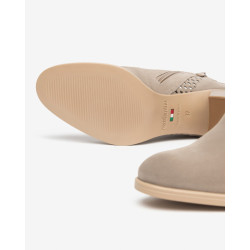 TRONCHETTI NEROGIARDINI DONNA VELOUR CRETA VELOUR CRETA TR CAPUA BEIGE TACCO 7CM E615110D/451