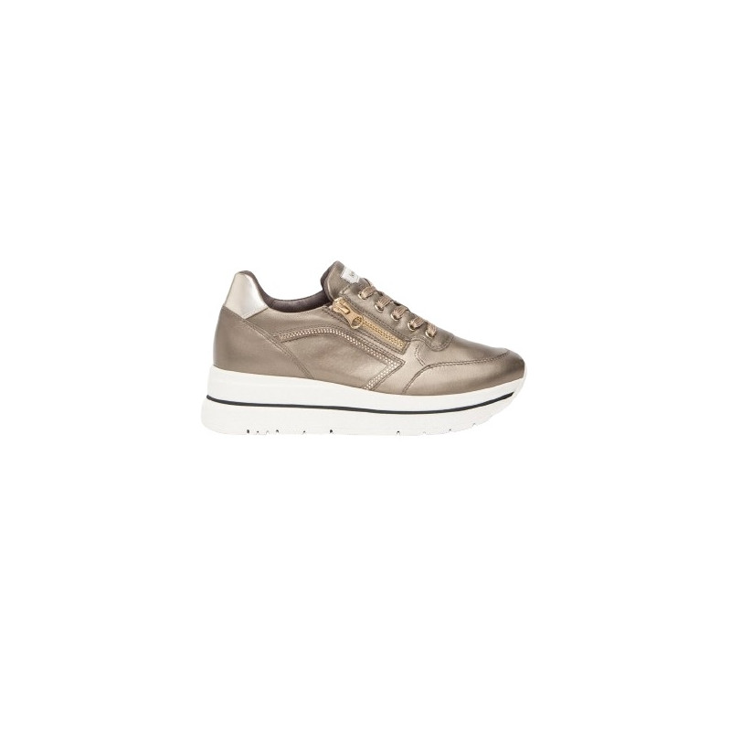 SNEAKERS NEROGIARDINI DONNA BAGOYA BROWN AROLD VELO TALPA T.BRILL PLATINO TR CORVAR BROWN I411556D/322
