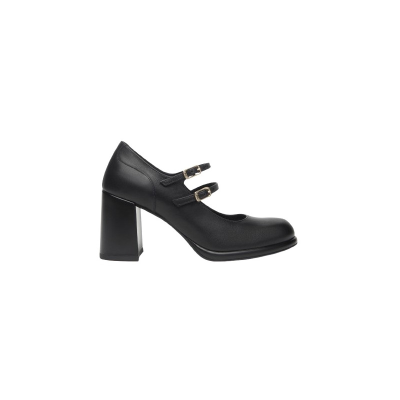 DECOLLETE' NEROGIARDINI DONNA MARY JANE GUANTO NERO TPU SIRACUSA PLATO' TACCO 8CM I514320D/100