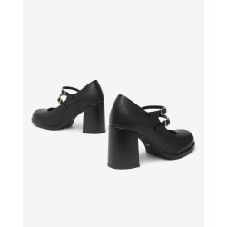 DECOLLETE' NEROGIARDINI DONNA MARY JANE GUANTO NERO TPU SIRACUSA PLATO' TACCO 8CM I514320D/100