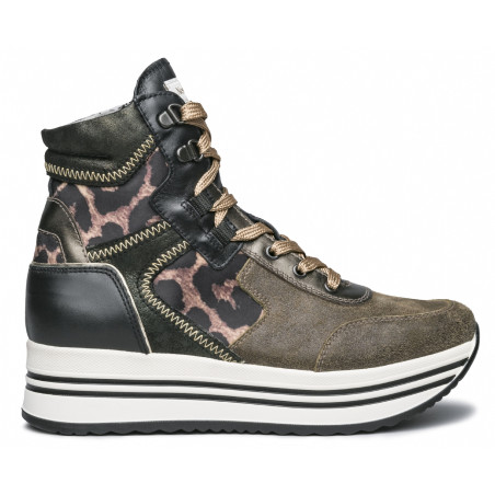 SNEAKERS ALTA NERO GIARDINI DONNA SEBRING MILITARE I013293D/510