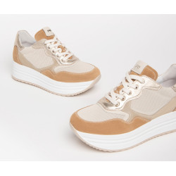 SNEAKERS NEROGIARDINI DONNA VELOUR AMBRA 543 VELOUR YOGURT SAUVAGE IVORY E306375D/424