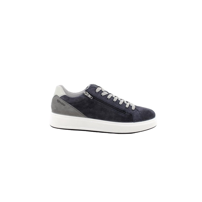 SNEAKERS IGI&CO UOMO SCAMOSCIATO/PELLE BLU 5632311