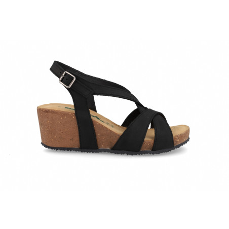 SANDALI BIONATURA DONNA 37 MARATEA IMB. NABUK NERO 37MARAT-I-NANER