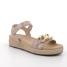 SANDALI IGI&CO DONNA IN PELLE CARAMEL LAMINATO 5672422