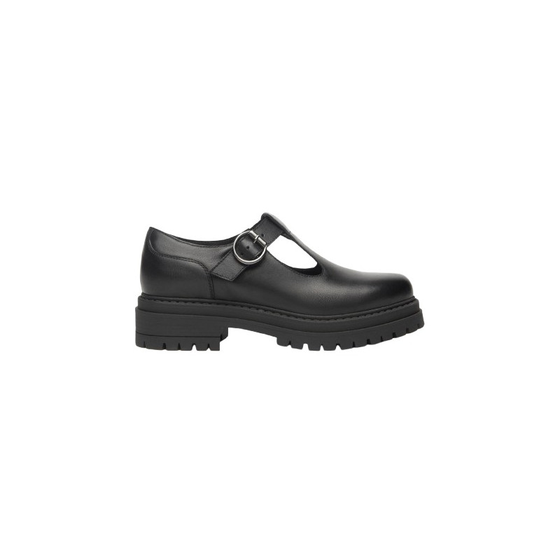 MOCASSINO NEROGIARDINI DONNA GUANTO NERO TR FOLGARIA TACCO MARY JANE TACCO 4CM I514013D/100