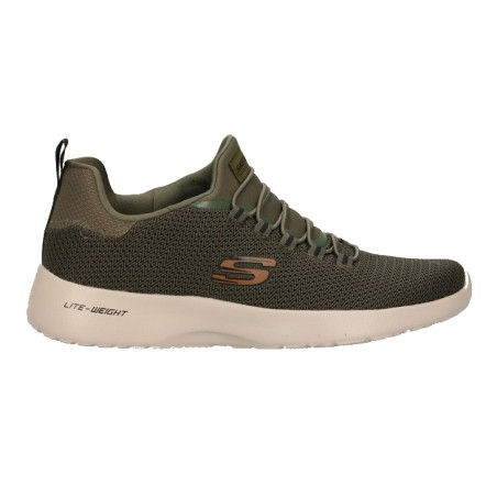SNEAKERS SKECHERS UOMO LACCIO ELASTICIZZATO DYNAMIGHT VERDE OLIVA 58360 OLV