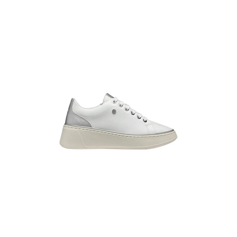 SNEAKERS GEOX DONNA   D SUNNETTY A - GBK+GBK PERL.   WHITE/SILVER D55YHA 054AJ C0007