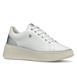 SNEAKERS GEOX DONNA   D SUNNETTY A - GBK+GBK PERL.   WHITE/SILVER D55YHA 054AJ C0007