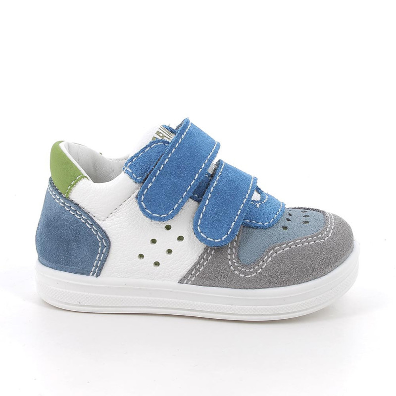 SNEAKERS  PRIMIGI PRIMI PASSI  BAMBINO  SCAMOS/S.NAP.BO OCEANO-GRIGIO-JEANS/BIANCO 1355533