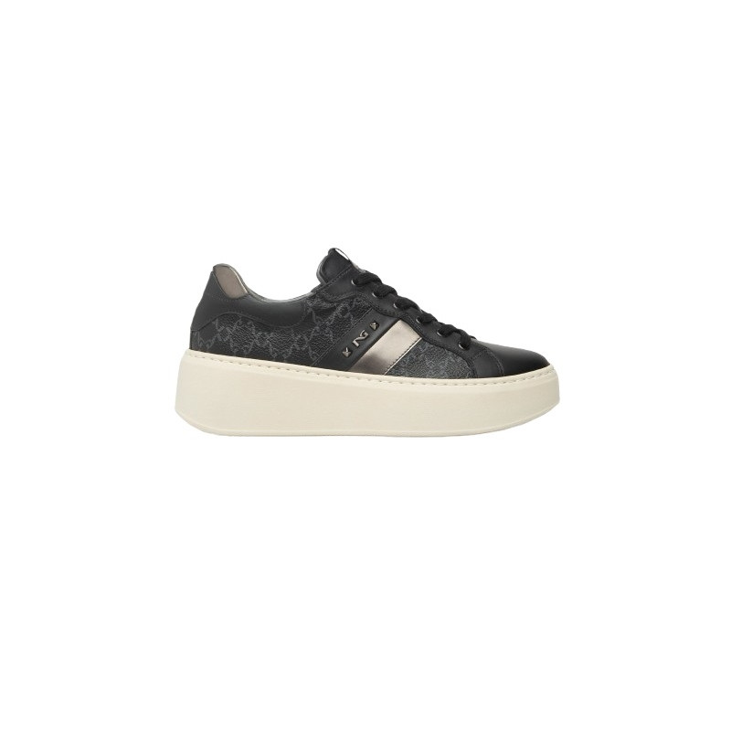 SNEAKERS  NEROGIARDINI DONNA GUANTO NERO T.GIOVE NERO/GRIGIO  T.BRILL ANTRACITE PU.GUATEM I514210D/100