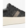 SNEAKERS  NEROGIARDINI DONNA GUANTO NERO T.GIOVE NERO/GRIGIO  T.BRILL ANTRACITE PU.GUATEM I514210D/100