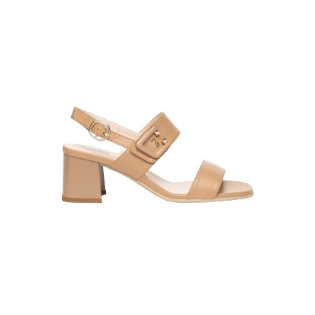 SANDALI CON TACCO NEROGIARDINI DONNA NAPPA PANDORA CORDA  TPU FEN NATURALE E410241D/423