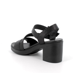 SANDALO CON TACCO IGI&CO DONNA CAPRA TAMPONATA NERO TACCO 6,8CM 7674200