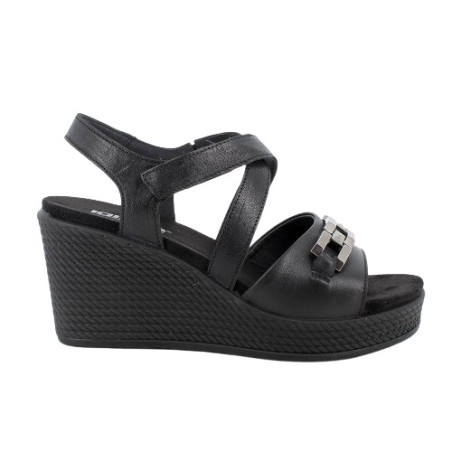 SANDALO CON ZEPPA IGI&CO DONNA NAPPA SOFT NERO 5673800