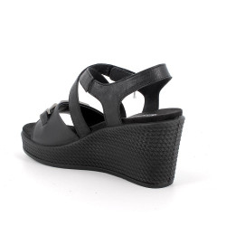 SANDALO CON ZEPPA IGI&CO DONNA NAPPA SOFT NERO 5673800