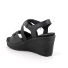 SANDALO CON ZEPPA IGI&CO DONNA NAPPA SOFT NERO 5673800