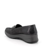 MOCASSINI CON ZEPPA IGI&CO DONNA IN PELLE NERO LAMINATO 6653044