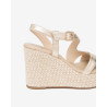 SANDALO CON ZEPPA NEROGIARDINI DONNA ETOILE SAND MIELE PU.MALFA E616021D/418