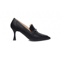 MOCASSINI CON TACCO NEROGIARDINI DONNA IN PELLE NERO 7,5CM  I308620DE/100