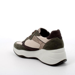 SNEAKERS  IGI&CO DONNA IN PELLE ECRU/BOSCO 4675833