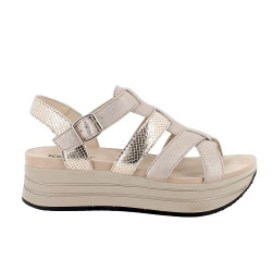 SANDALO CON ZEPPA IGI&CO DONNA PELLE NAPPA CHAMPAGNE 5678944