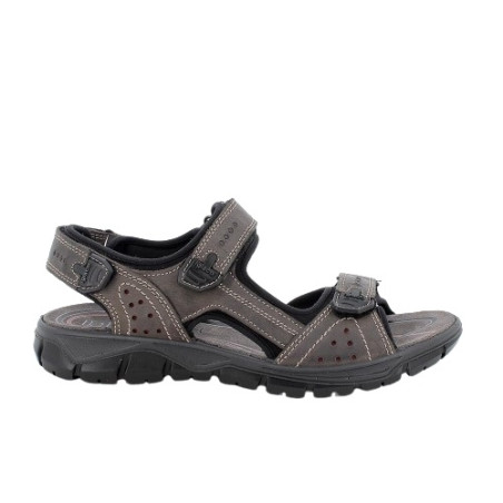 SANDALO IGI&CO UOMO PELLE/TESSUTO TRIVELCRO GRIGIO 5642611