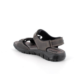 SANDALO IGI&CO UOMO PELLE/TESSUTO TRIVELCRO GRIGIO 5642611