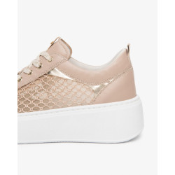 SNEAKERS NEROGIARDINI DONNA NAPPA PANDORA FEMME  T.PALLADIUM NET ROSA T.BRILL PLATINO E615292D/677