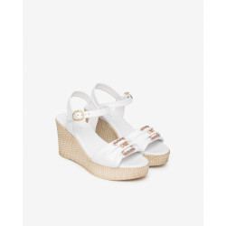 SANDALI CON TACCO NEROGIARDINI DONNA CILE BIANCO PU.MONOD.GELA E615980D8707