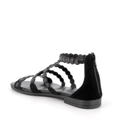 SANDALI IGI&CO DONNA IN PELLE SINTETICA NERO ZIP 5682700