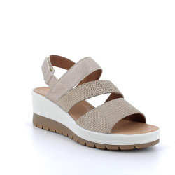 SANDALO CON ZEPPA IGI&CO DONNA BEIGE IRIDESCENTE 5667422