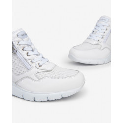 SNEAKERS NEROGIARDINI DONNA PELLE TESSUTO BIANCO E409880D/707