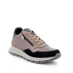 SNEAKERS DONNA BRONZO IN PELLE ZIP+LACCI 6672566