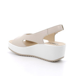 SANDALO CON ZEPPA IGI&CO DONNA CAPRA TAMPONATA PANNA 7666033