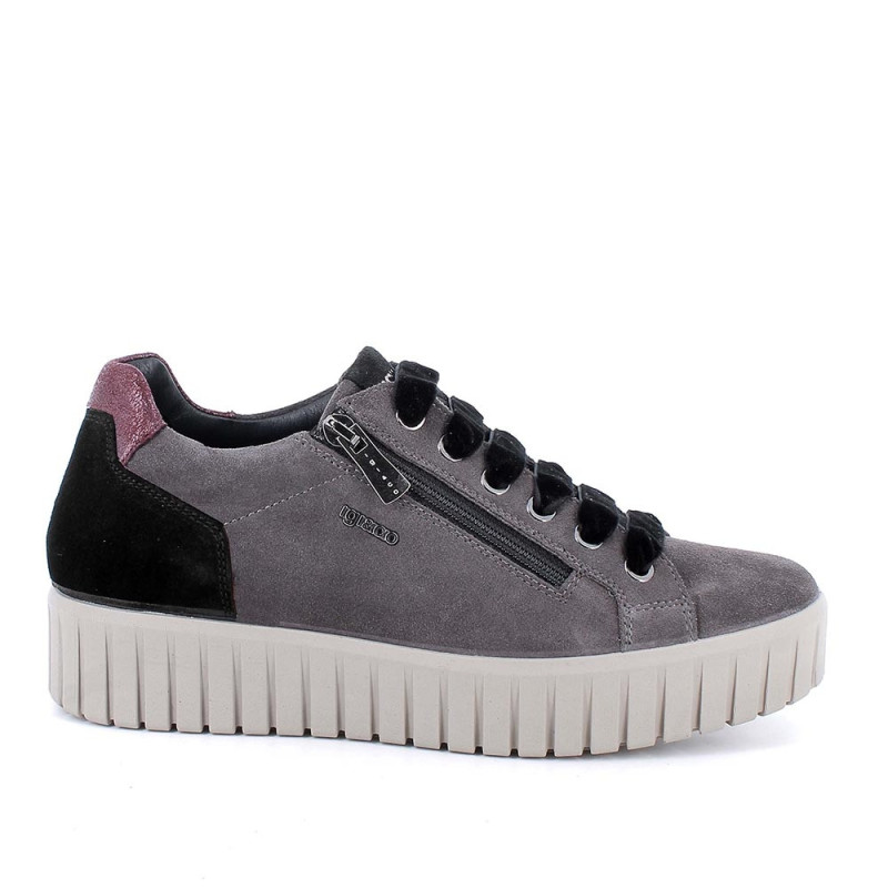 SNEAKERS CON ZEPPA IGI&CO DONNA SCAM.SUPER10/12 GRIG.SCURO 8680133