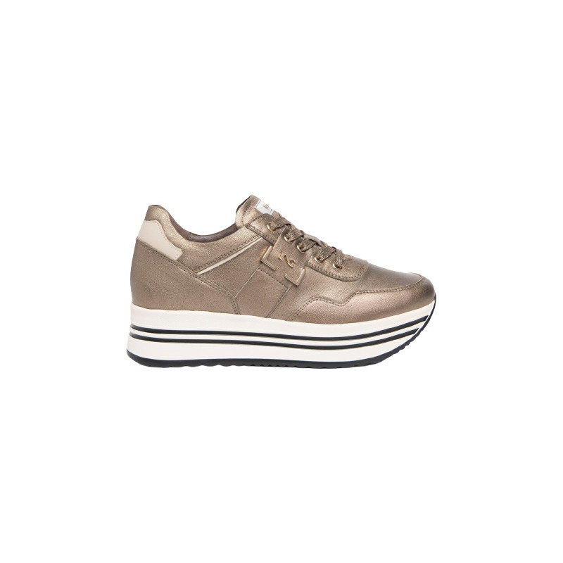 SNEAKERS NEROGIARDINI DONNA IN PELLE BROWN SAUVAGE IVORY I308380D/322