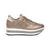 SNEAKERS NEROGIARDINI DONNA IN PELLE BROWN SAUVAGE IVORY I308380D/322