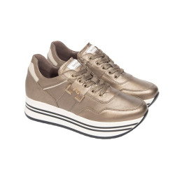 SNEAKERS NEROGIARDINI DONNA IN PELLE BROWN SAUVAGE IVORY I308380D/322
