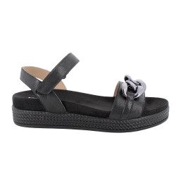 SANDALI IGI&CO DONNA IN PELLE PARKE NERO 5672400