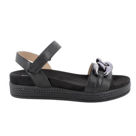SANDALI IGI&CO DONNA IN PELLE PARKE NERO 5672400