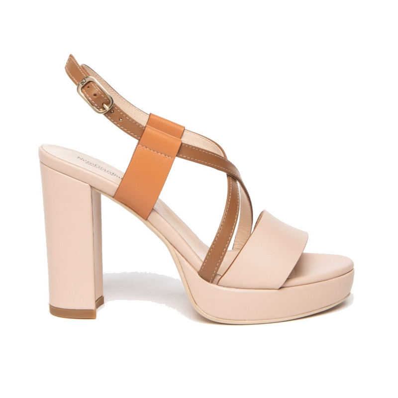 SANDALI CON TACCO NEROGIARDINI DONNA ARMENIA CIPRIA ARMENIA BROWN NAPPA PANDORA TERRA E307542D/614