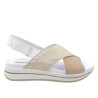 SANDALO CON ZEPPA IGI&CO DONNA NABUK CAPRA BEIGE PLATINO 5677522