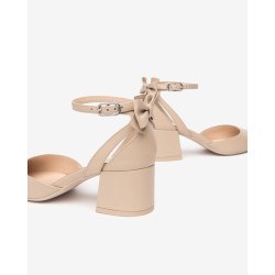 DECOLLETE' NEROGIARDINI DONNA NAPPA PANDORA LINO TPU TENNA NATURALE TACCO 5CM E512350D/453