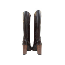 STIVALE CON TACCO NEROGIARDINI DONNA MANOLETE TESTA DI MORO ZEUS T.MORO I205730D/300